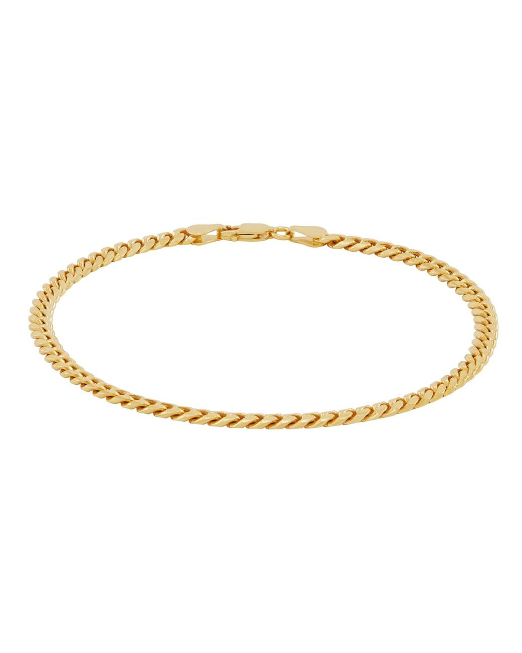 Italian Silver Metallic Solid Cuban Chain Bracelet for men