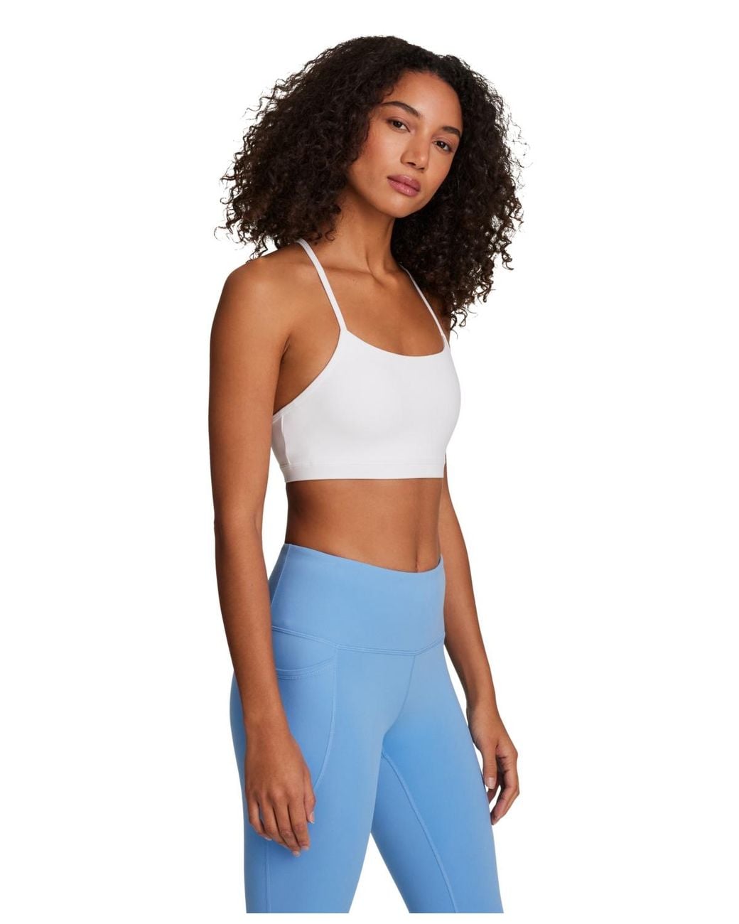 Reebok Blue Cropped Pull-on Bra