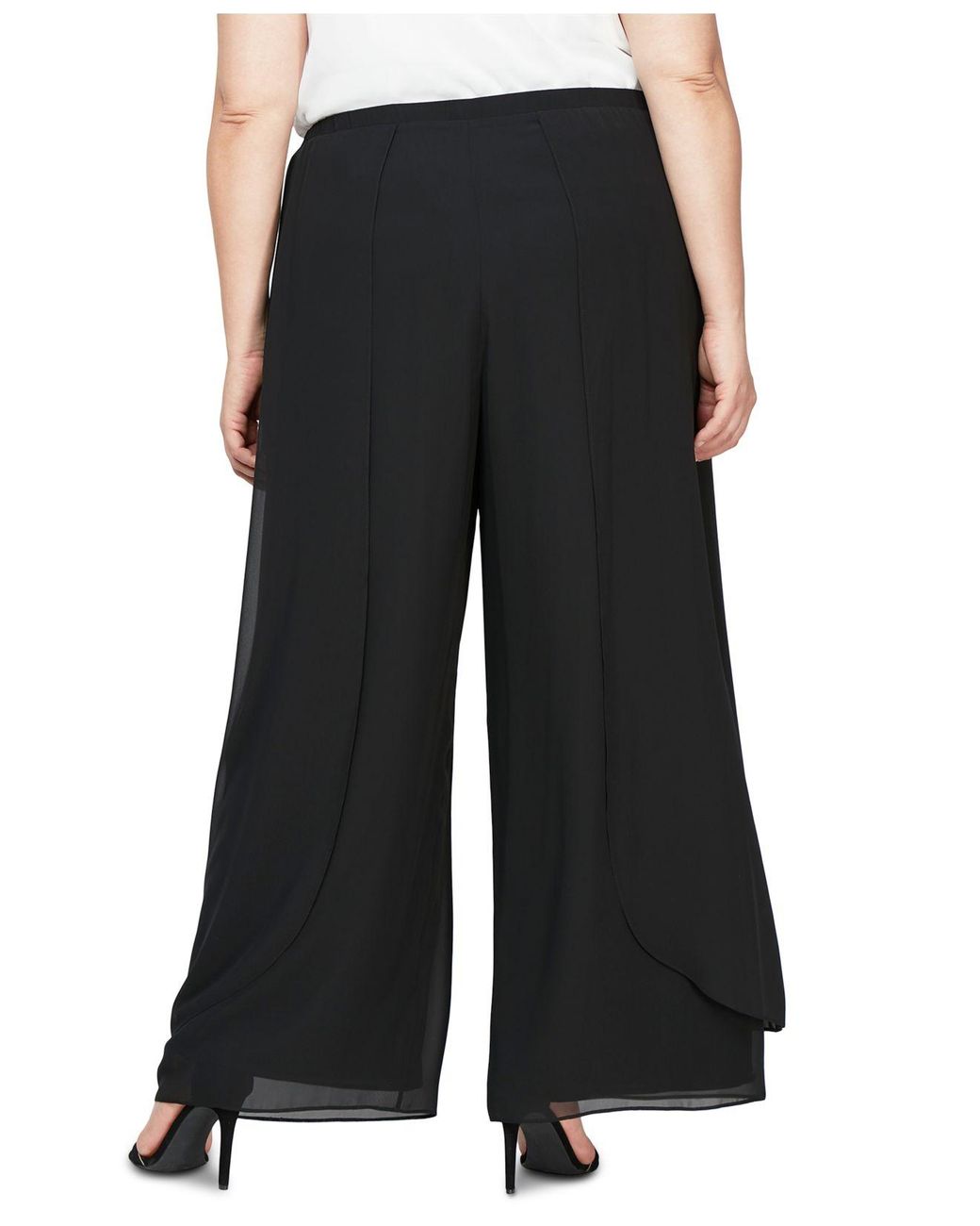 Chiffon Straight-leg Pants 