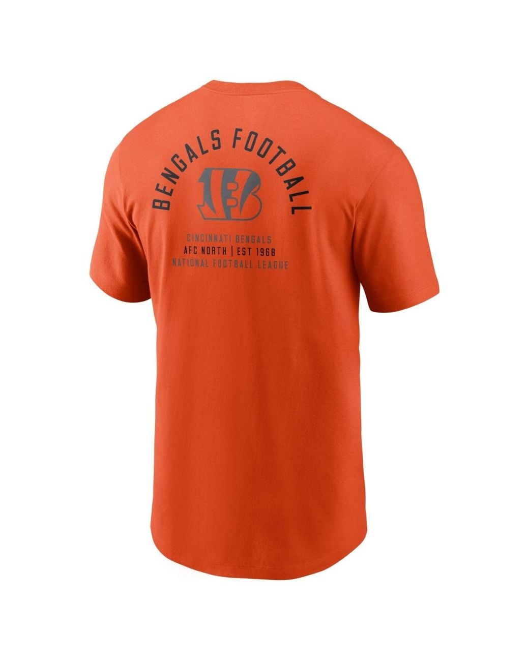 Nike Orange Cincinnati Bengals Split Logo T-shirt for men
