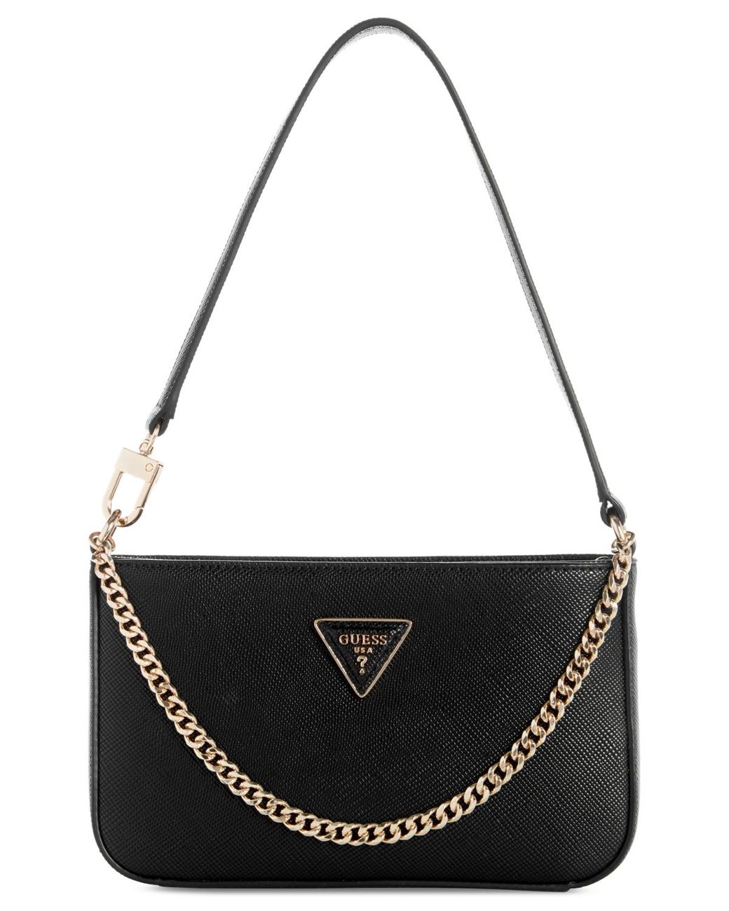 Guess Brynlee Small Top Zip Shoulder Bag in Black | Lyst