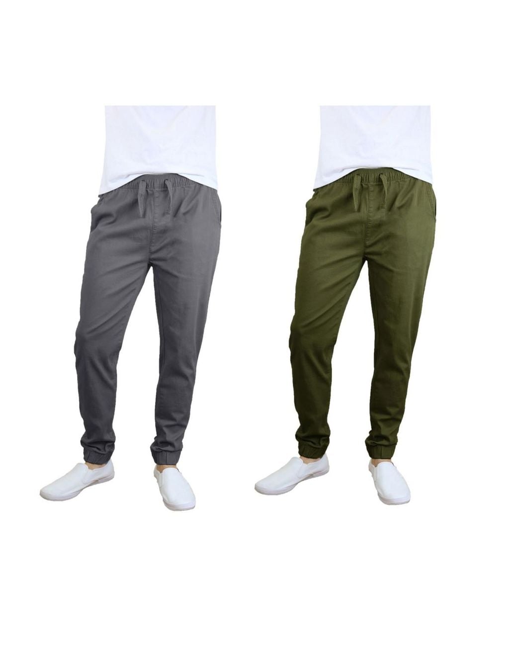 Galaxy By Harvic Multicolor Basic Stretch Twill joggers for men