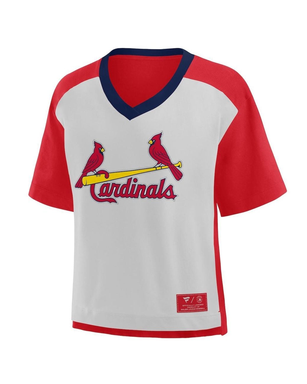 Red 7 Color Fanatics Red/graphite St. Louis Cardinals Oversized Race To Win V-neck ...