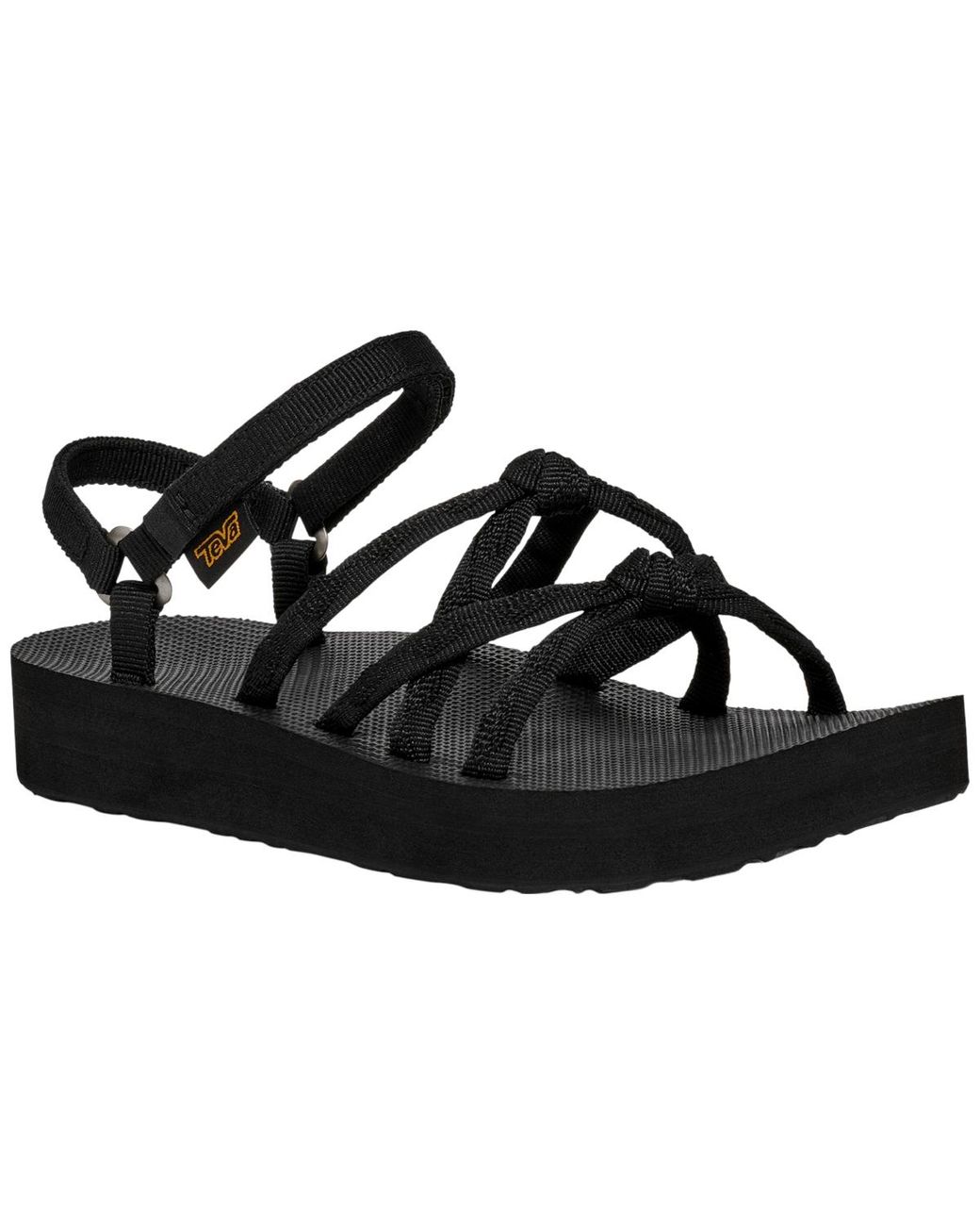 Teva Black Midform Kena Round Toe Sandals