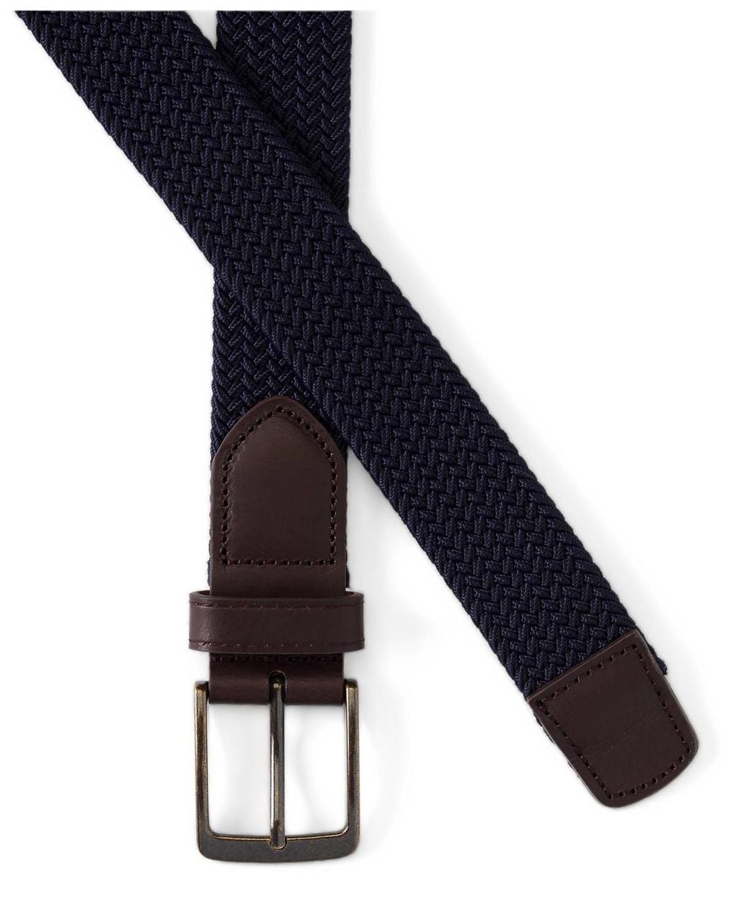 Lands' End Blue Elastic Braid Belt for men