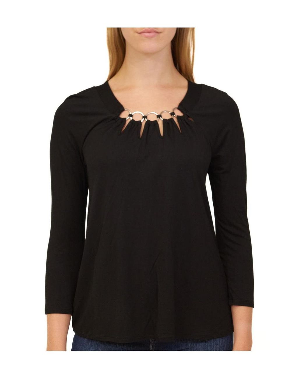Cable & Gauge Relaxed Blouse With Rings in Black Lyst