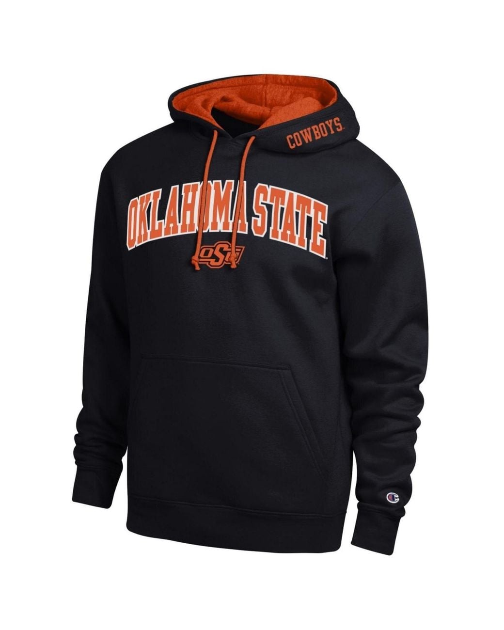 Champion Oklahoma State Cowboys Arch Tackle Twill Hoodie in Black for ...