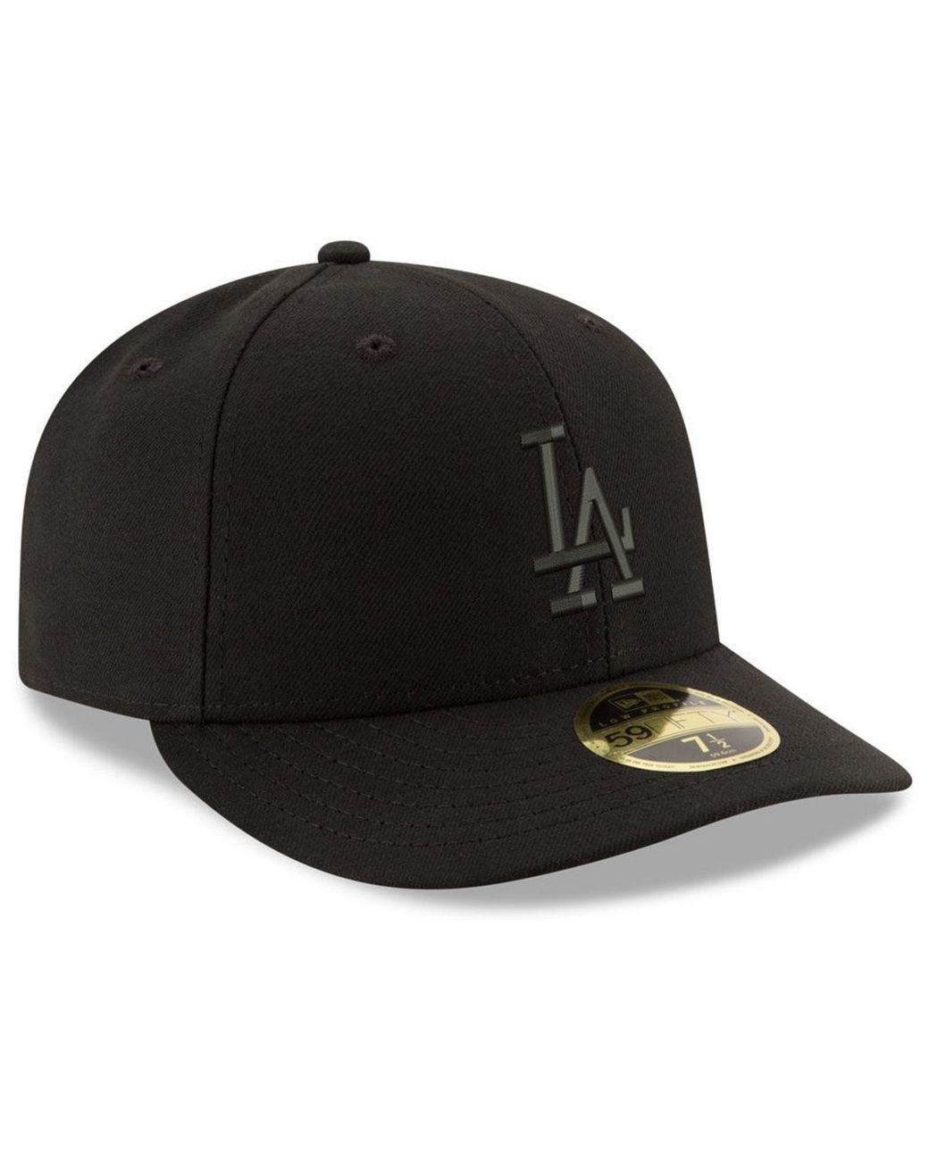 dodgers black low profile hat