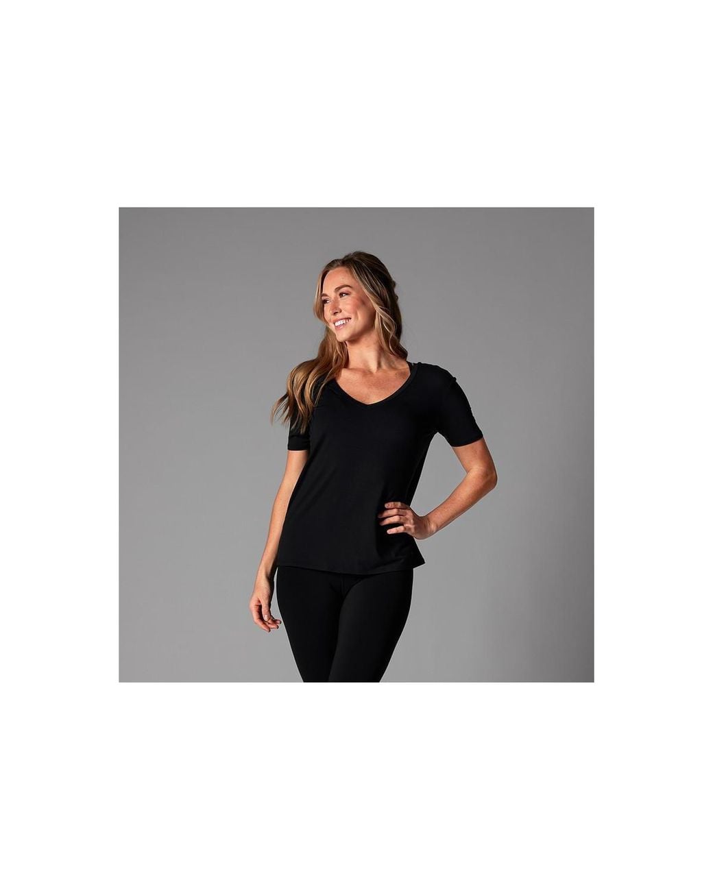 Tavi Black Everyday V-neck Tee