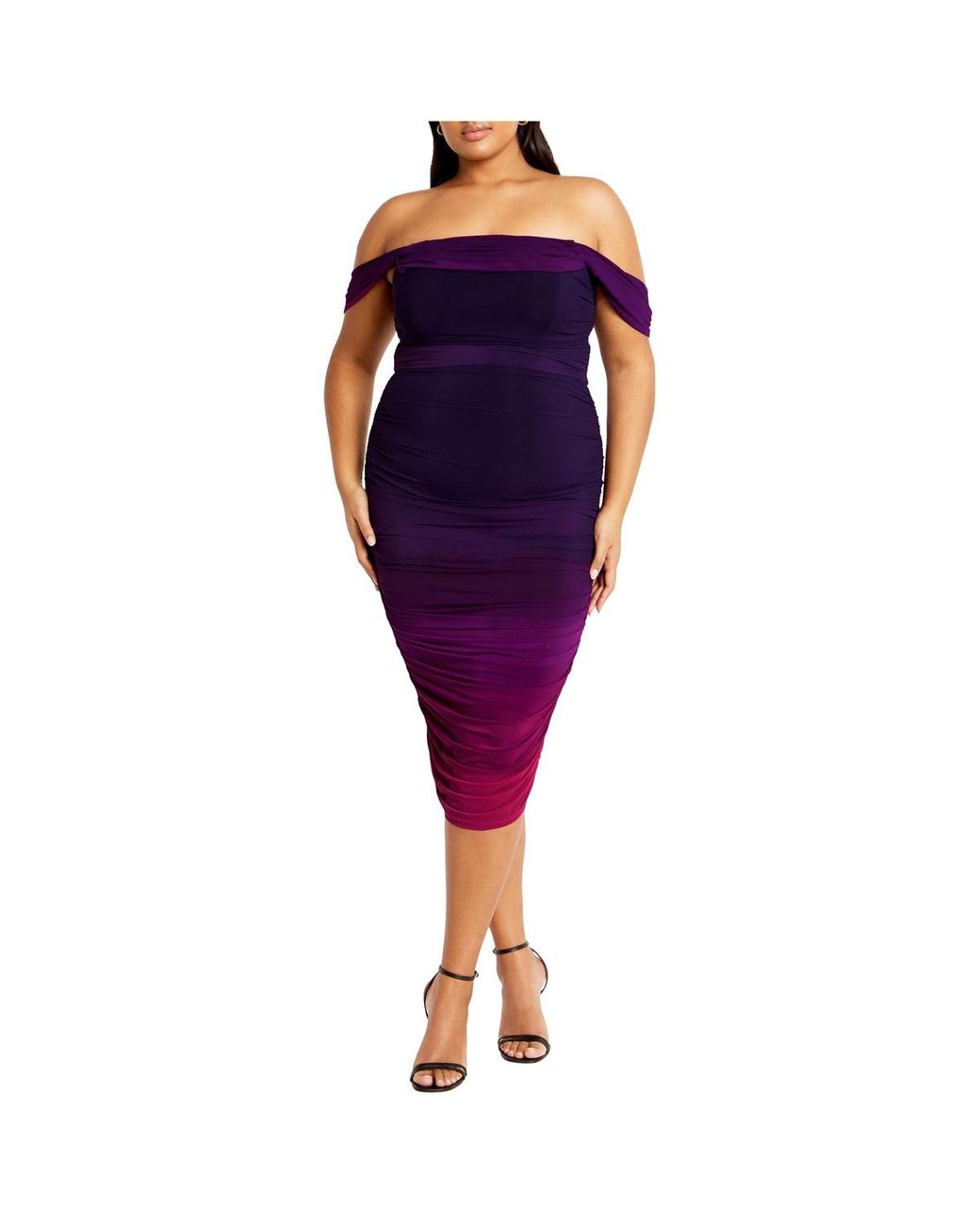 City chic ombre dress sale
