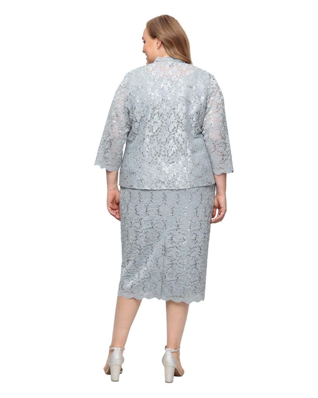slim fit dress slacks SL Fashions Women's Flutter-Sleeve High-Low Dress - Blue