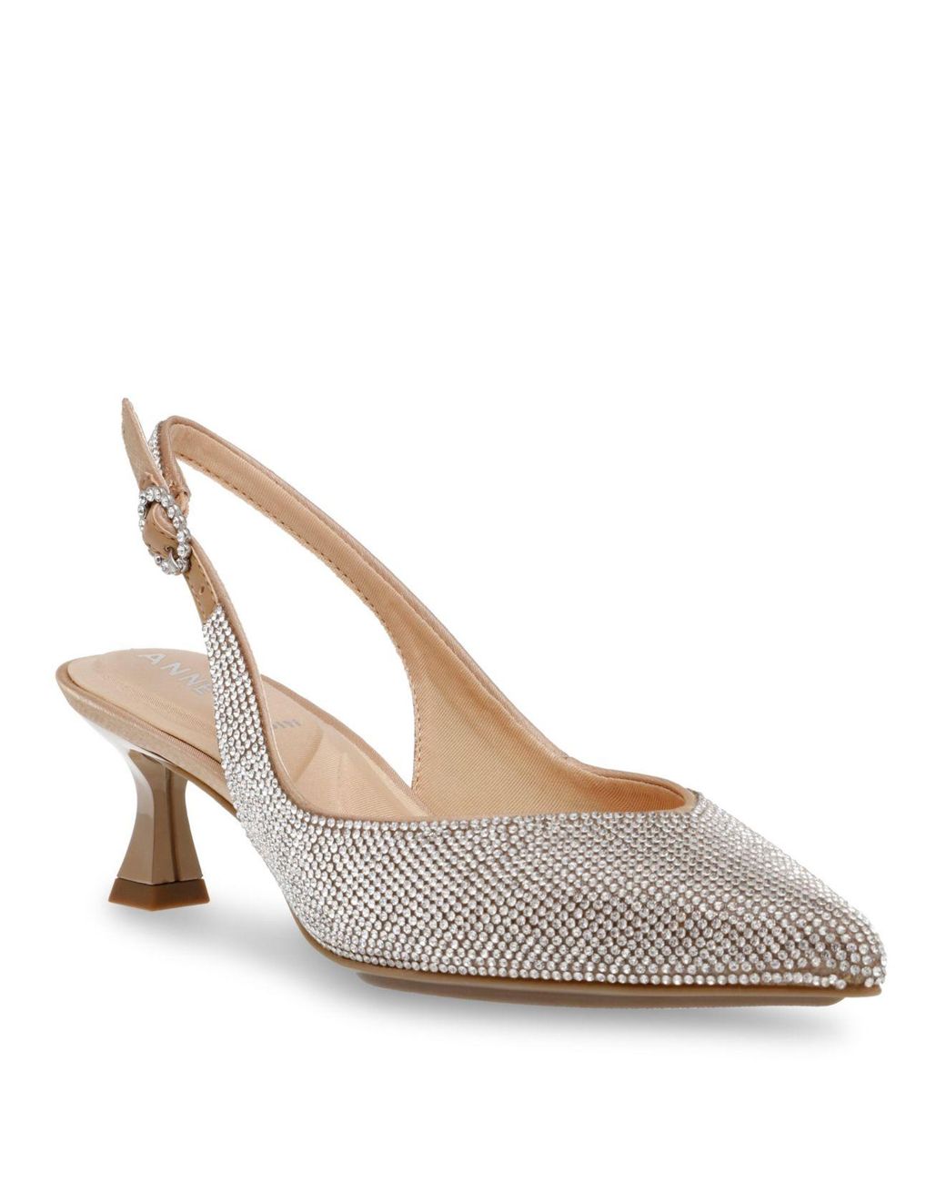 Anne Klein Idream Kitten Heel Shoe In Natural Lyst anne-klein-idream-kitten-heel-shoe-in-natural-lyst