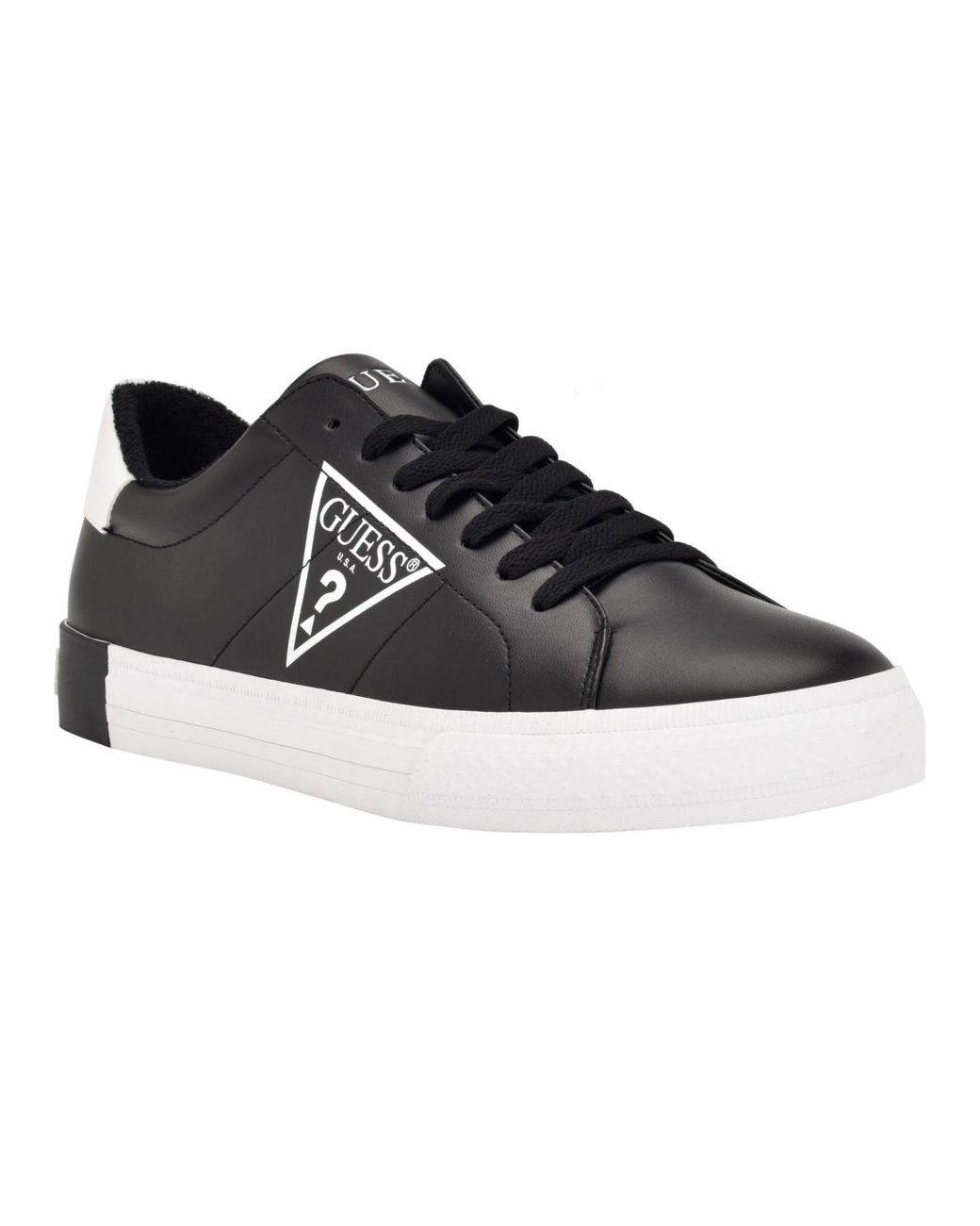 Guess Sevan Casual Low Top Lace Up Sneakers in Black for Men | Lyst