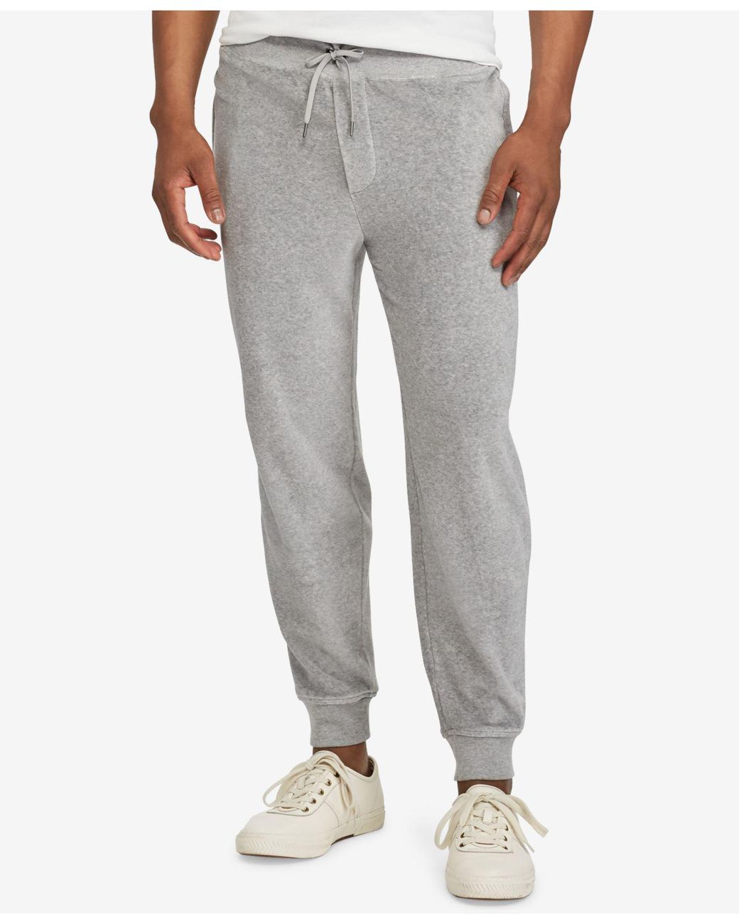 Polo Ralph Lauren Men's Velour Jogger Pants in Gray for Men | Lyst