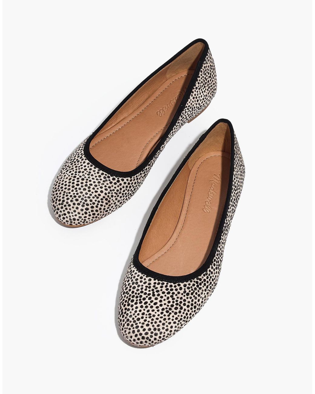 Madewell The Reid Ballet Flat In Spotted Calf Hair - Lyst