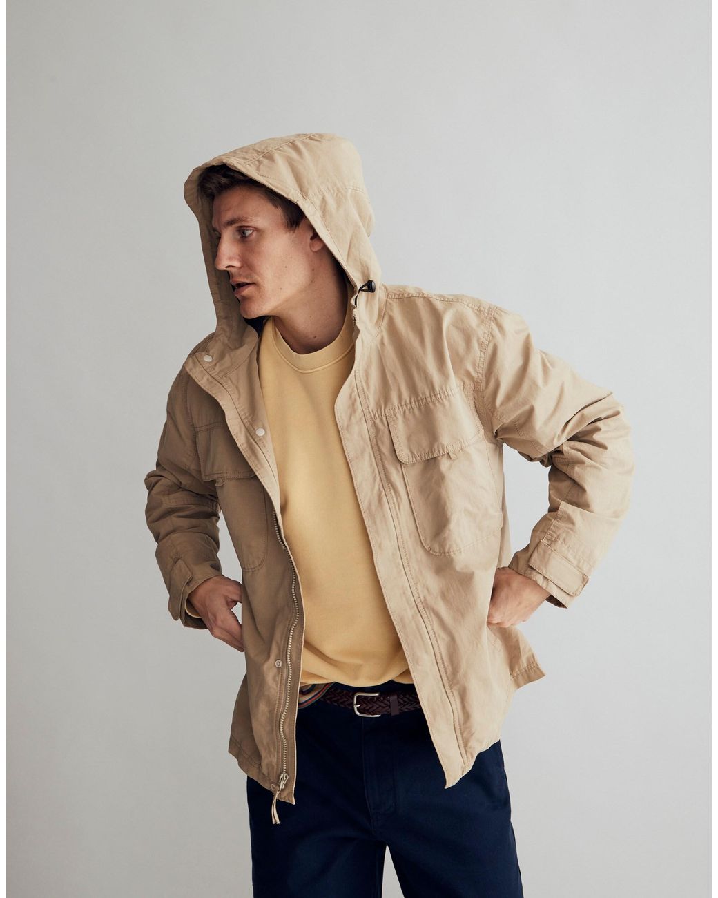 Dickies quilted lined hooded overshirt with zip utility clearance pocket