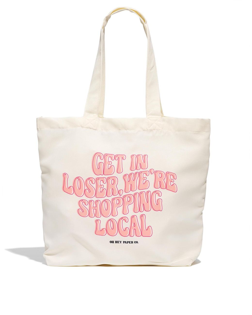 MW Oh Hey Paper Co. Shopping Local Tote Bag in Pink
