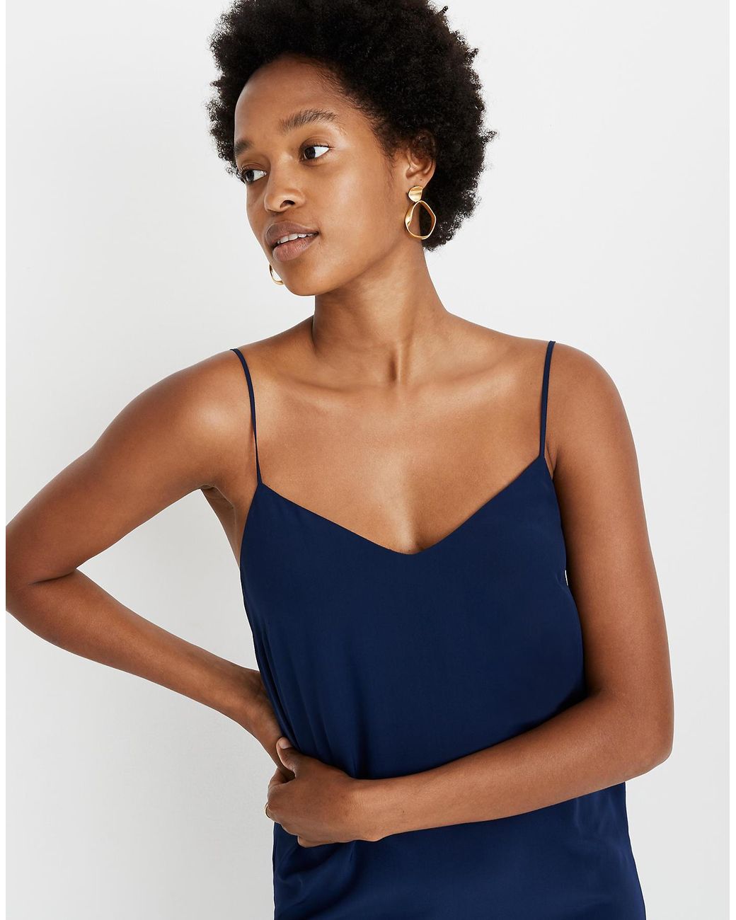 Madewell Petite Silk Eva Side-slit Slip 