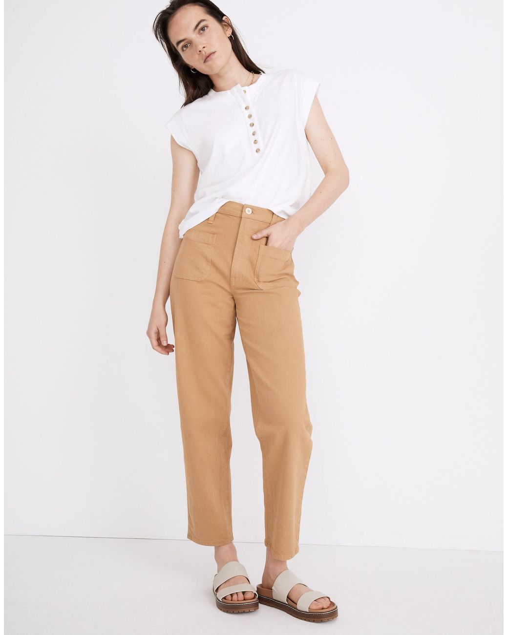 MW Garment-dyed Balloon Pants: Patch Pocket Edition in White | Lyst UK