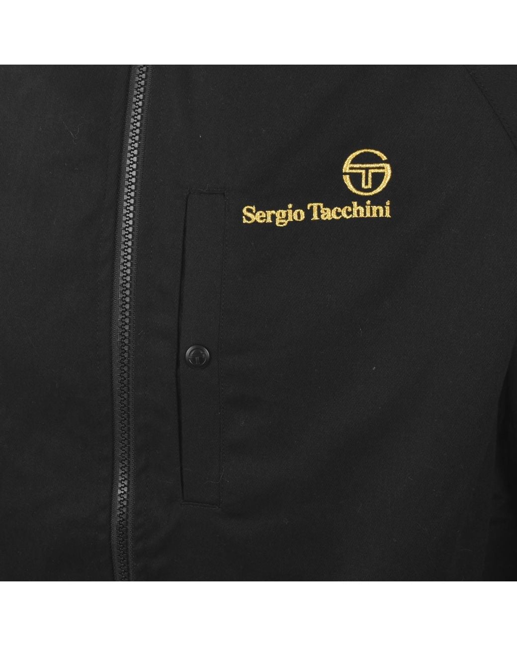 Sergio Tacchini Black Mancini Hooded Jacket for men