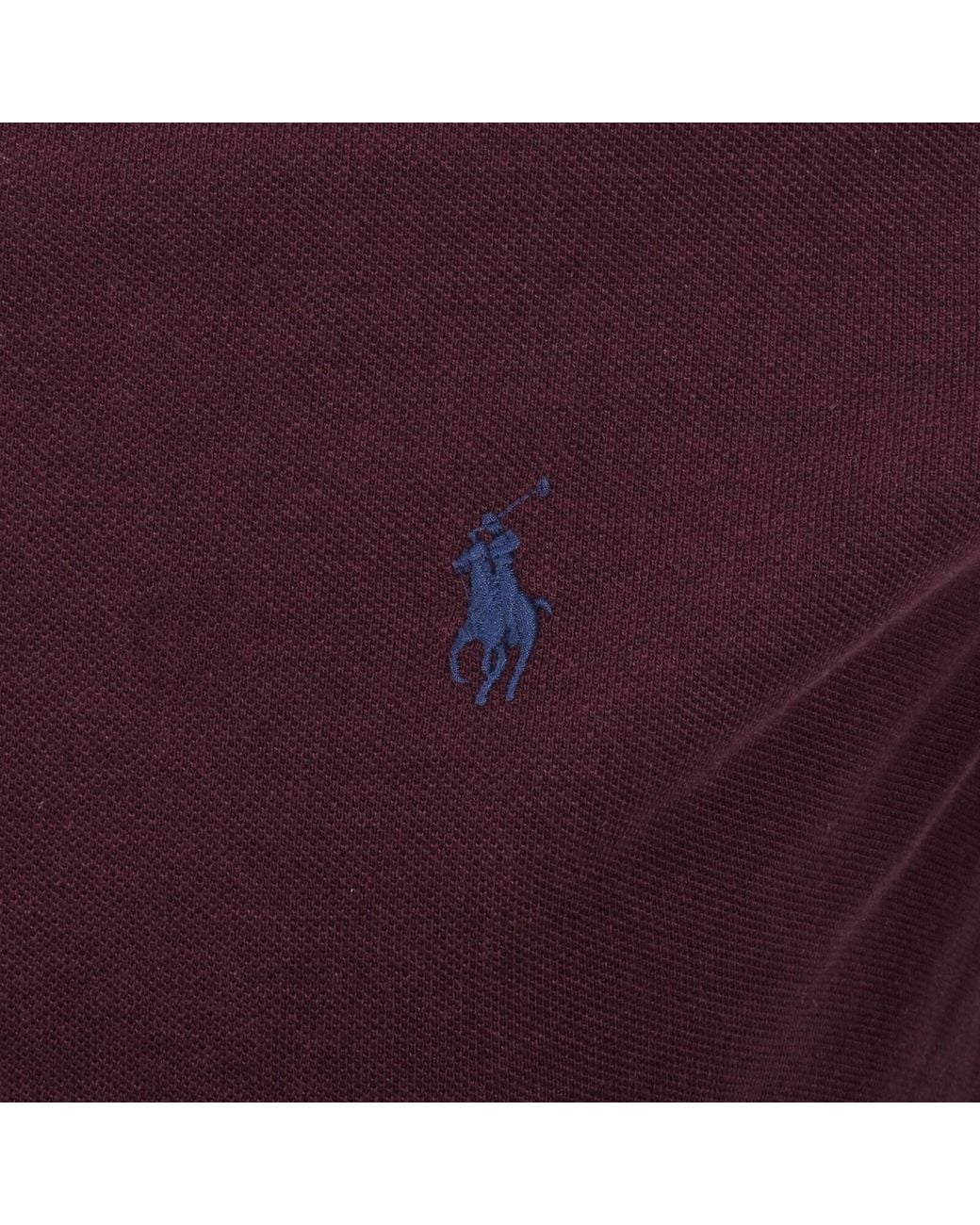 Ralph Lauren Purple Custom Slim Polo T Shirt for men
