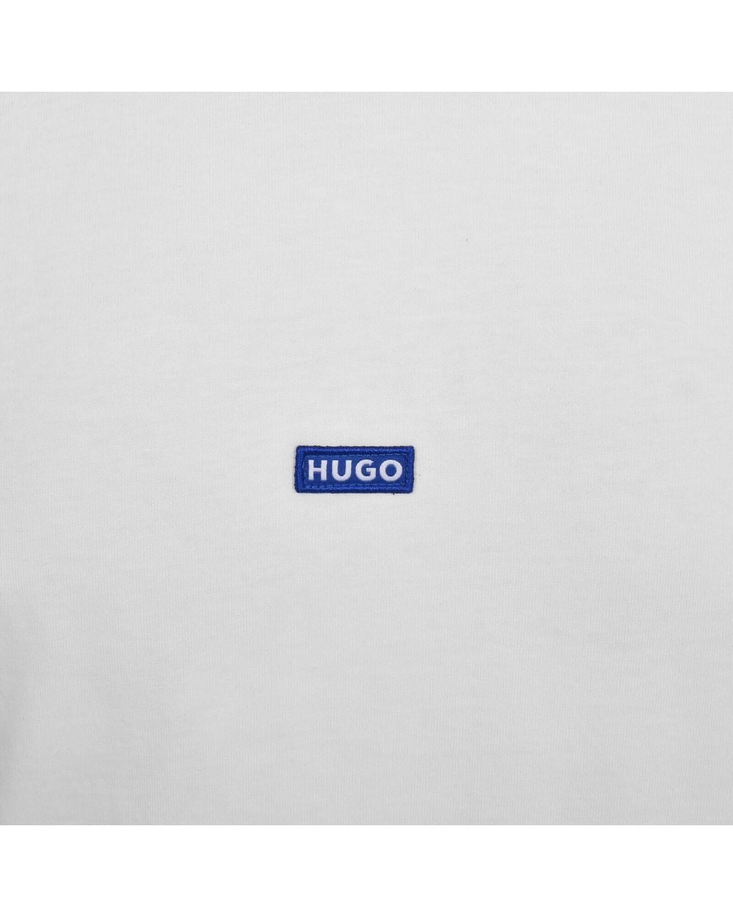 HUGO White Nieros Logo T Shirt for men