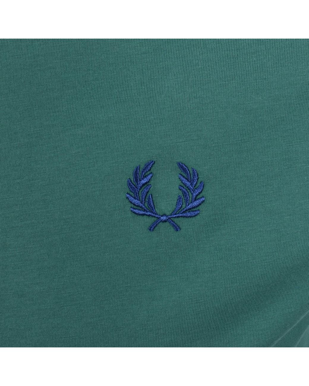 Fred Perry Green Twin Tipped T Shirt for men