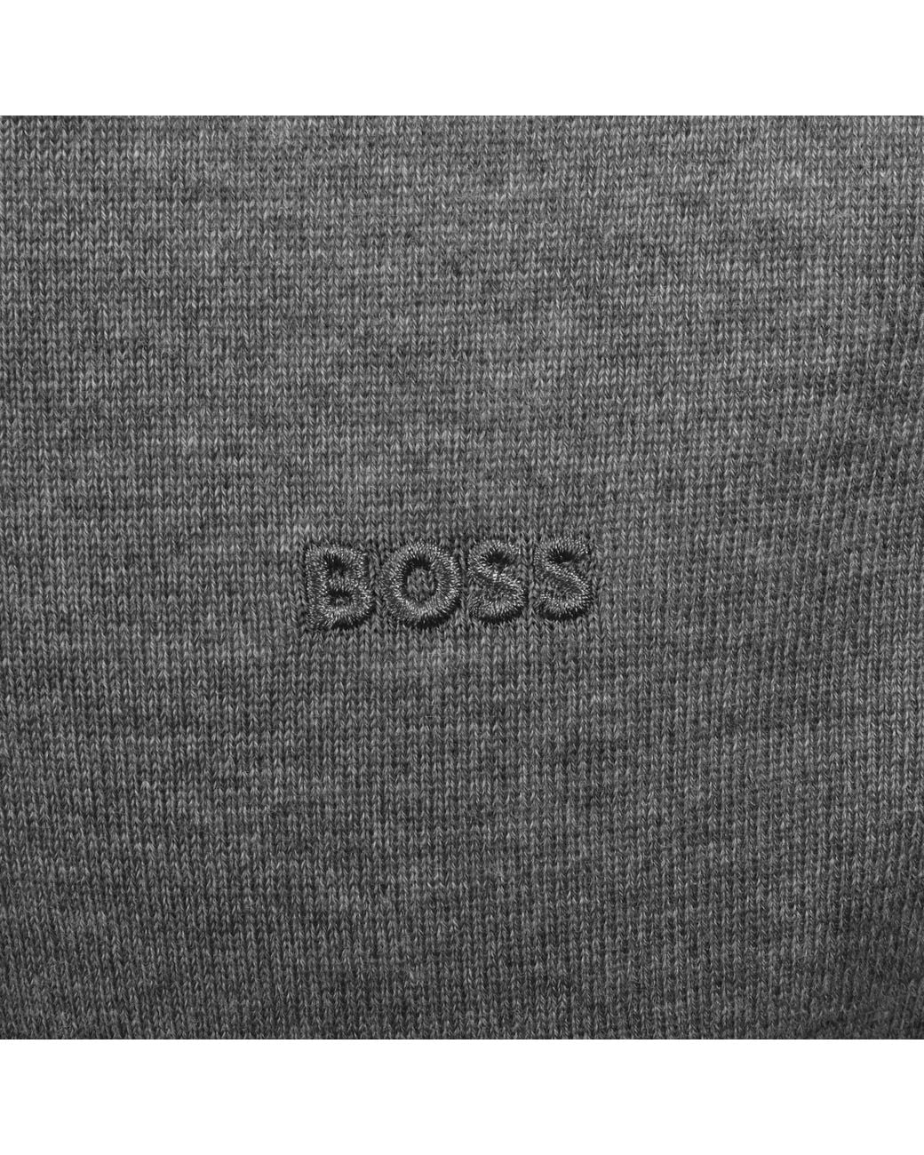 BOSS BUSINESS Gray Boss Leno Merino Wool Knit Jumper for men