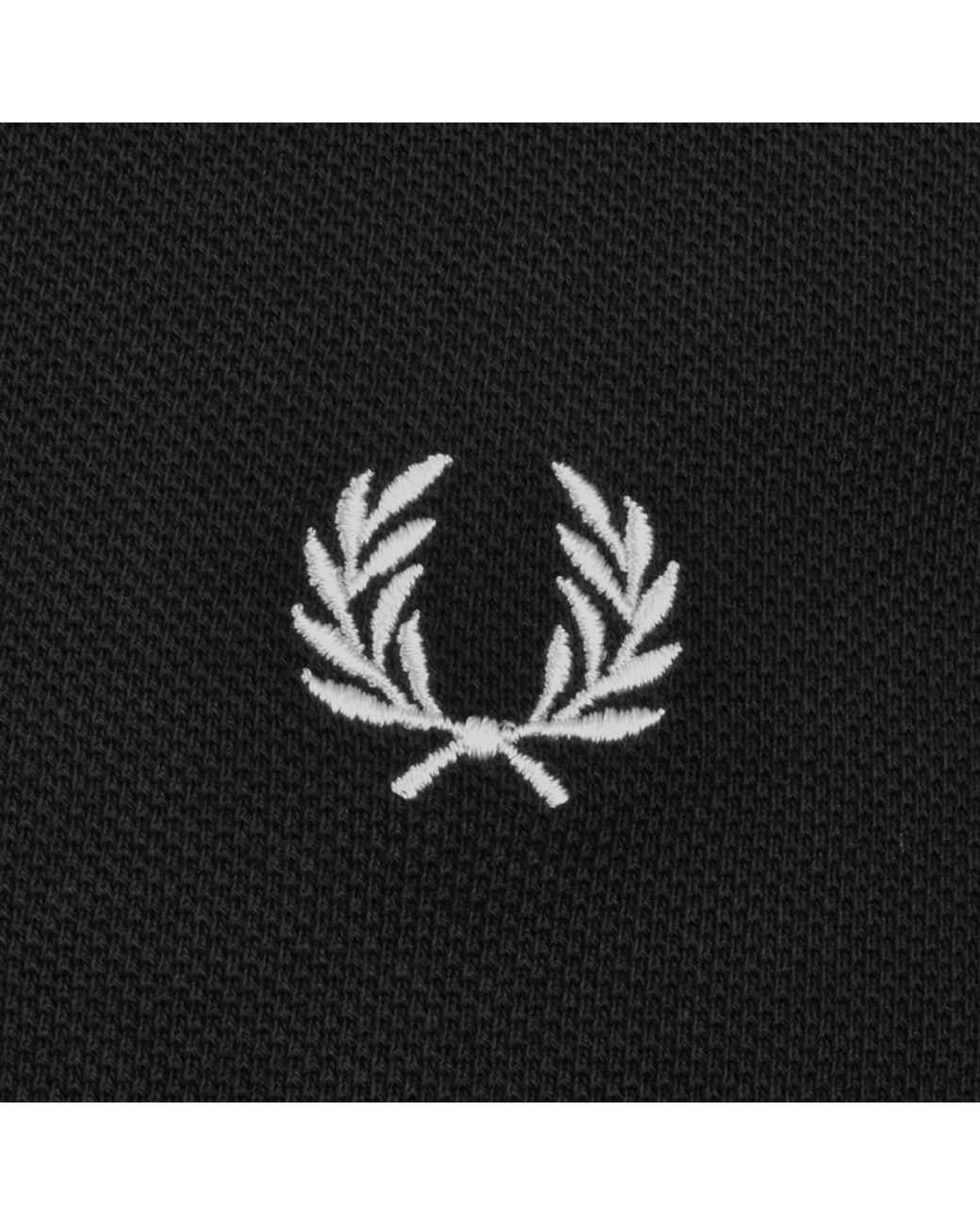 Fred Perry Black Twin Tipped Polo T Shirt for men