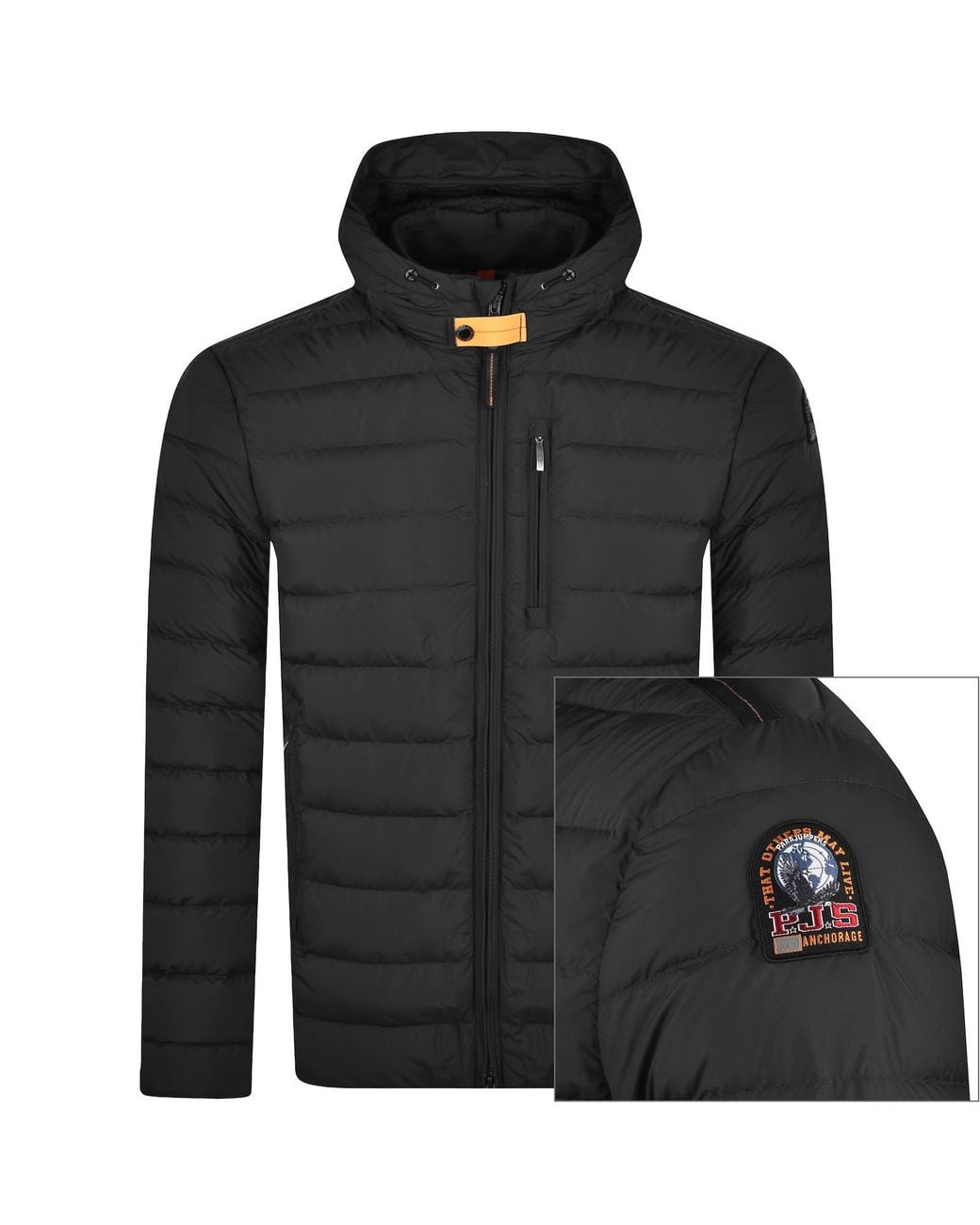 Parajumpers Black Last Minute Jacket for men