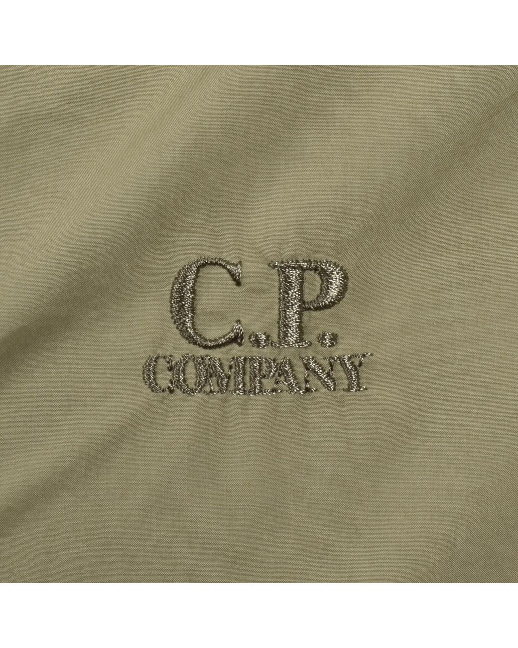 C P Company Green Cp Company Popeline Overshirt for men