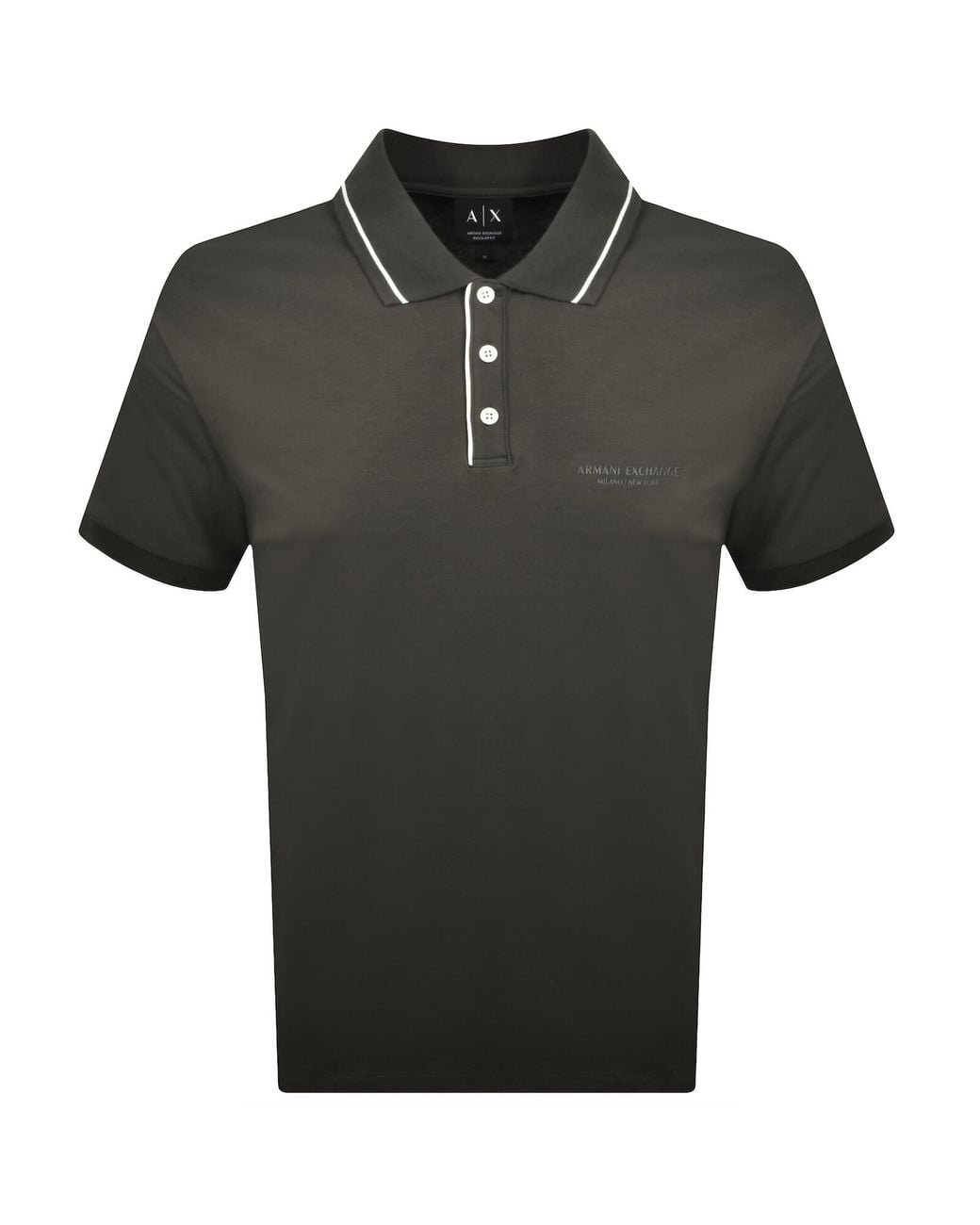 ARMANI EXCHANGE Black Polo T Shirt for men