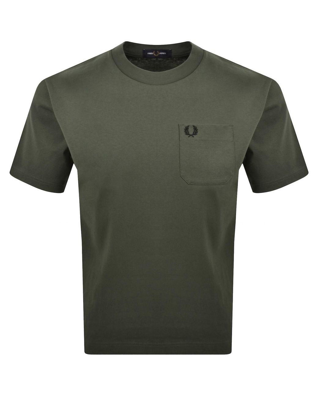 Fred Perry Green Relaxed T Shirt for men