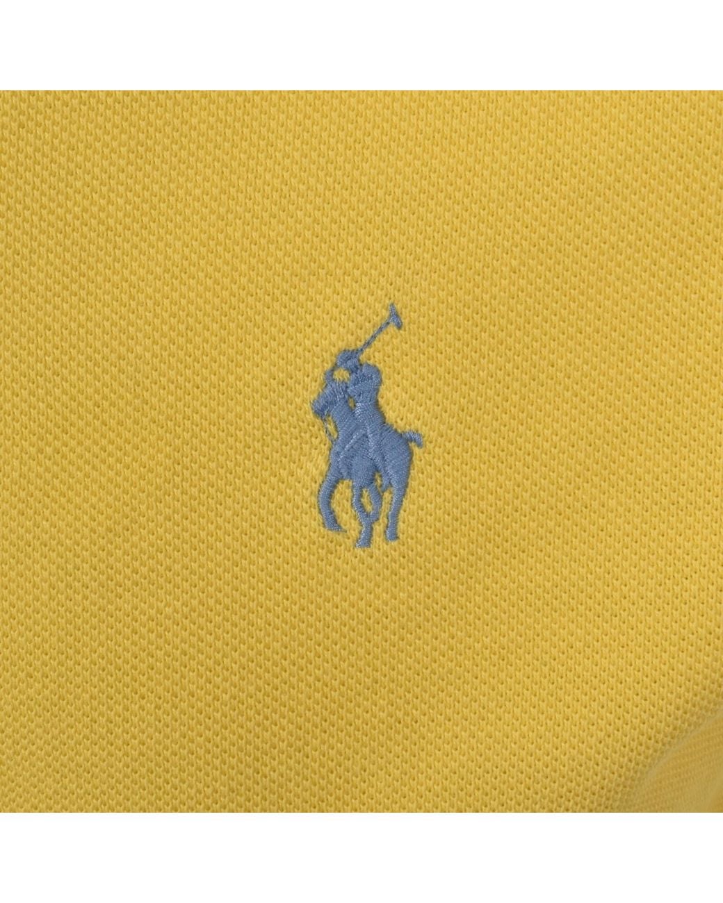 Ralph Lauren Yellow Custom Slim Polo T Shirt for men