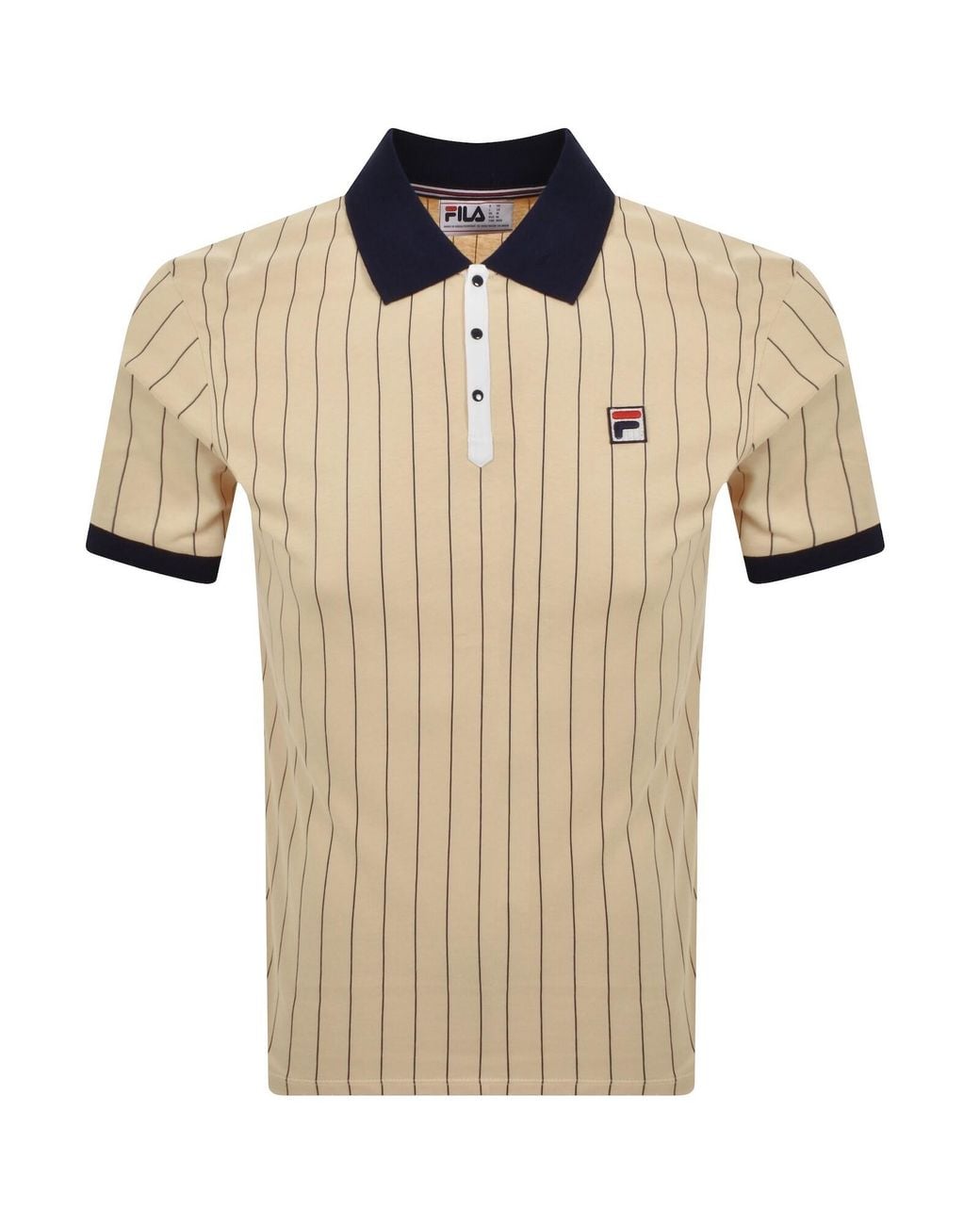 Fila Natural Fila Bb1 Pinstripe Polo T Shirt Classic for men