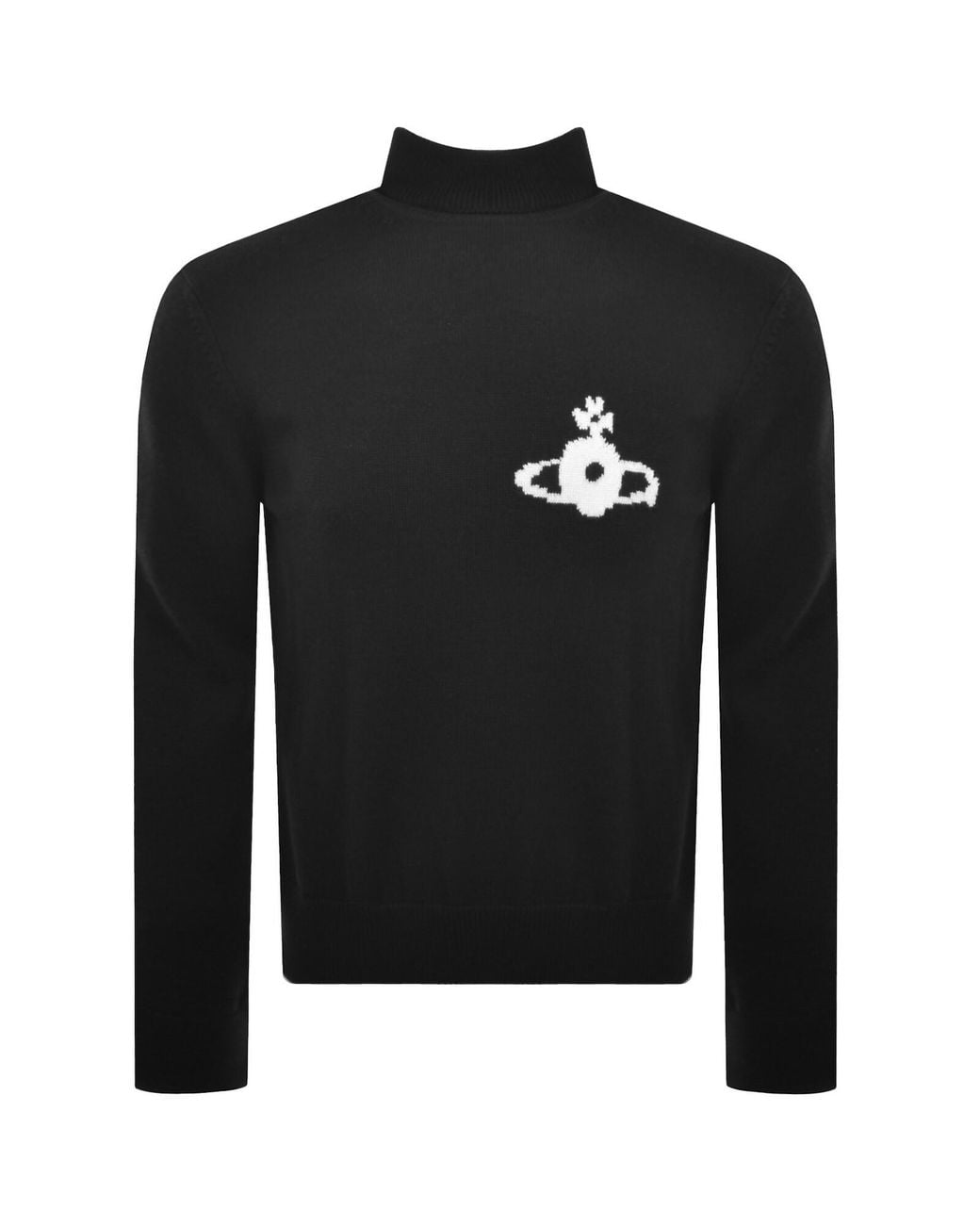 Vivienne Westwood Black High Neck Knit Jumper for men