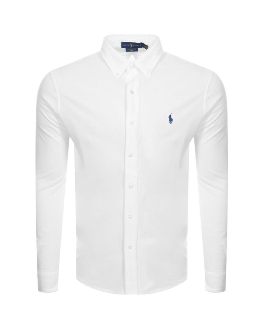 ralph lauren featherweight mesh shirt white