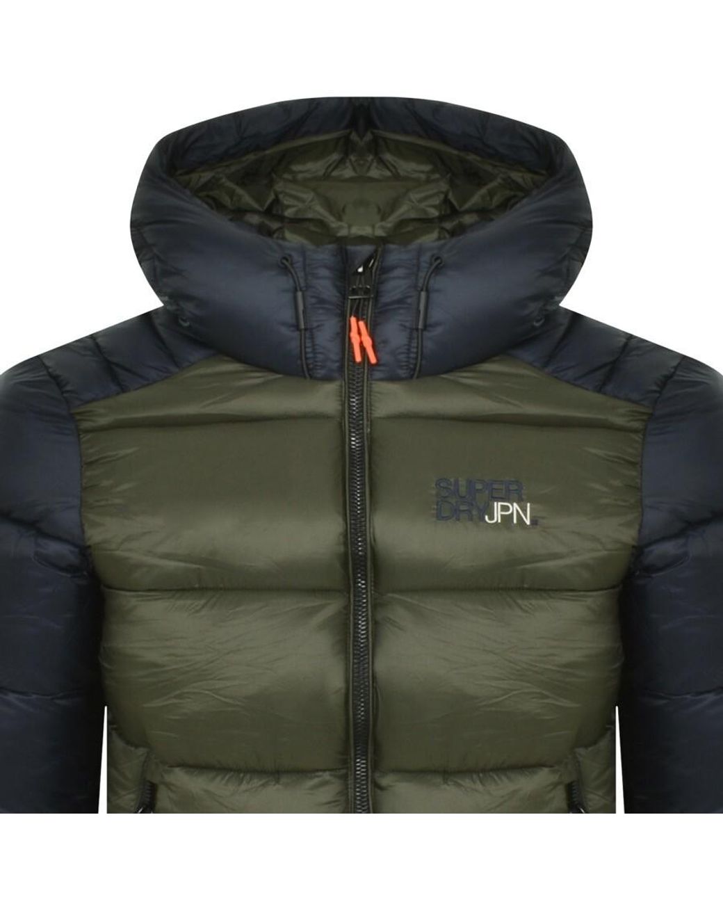 Superdry Colour Block Sport Puffer Jacket in Green for Men | Lyst