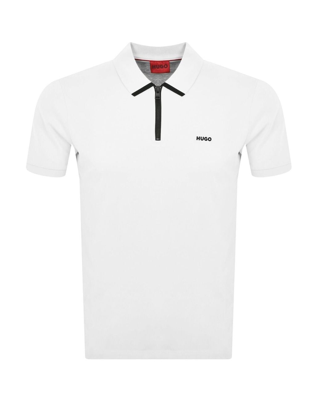 HUGO White Dalomino Polo T Shirt for men