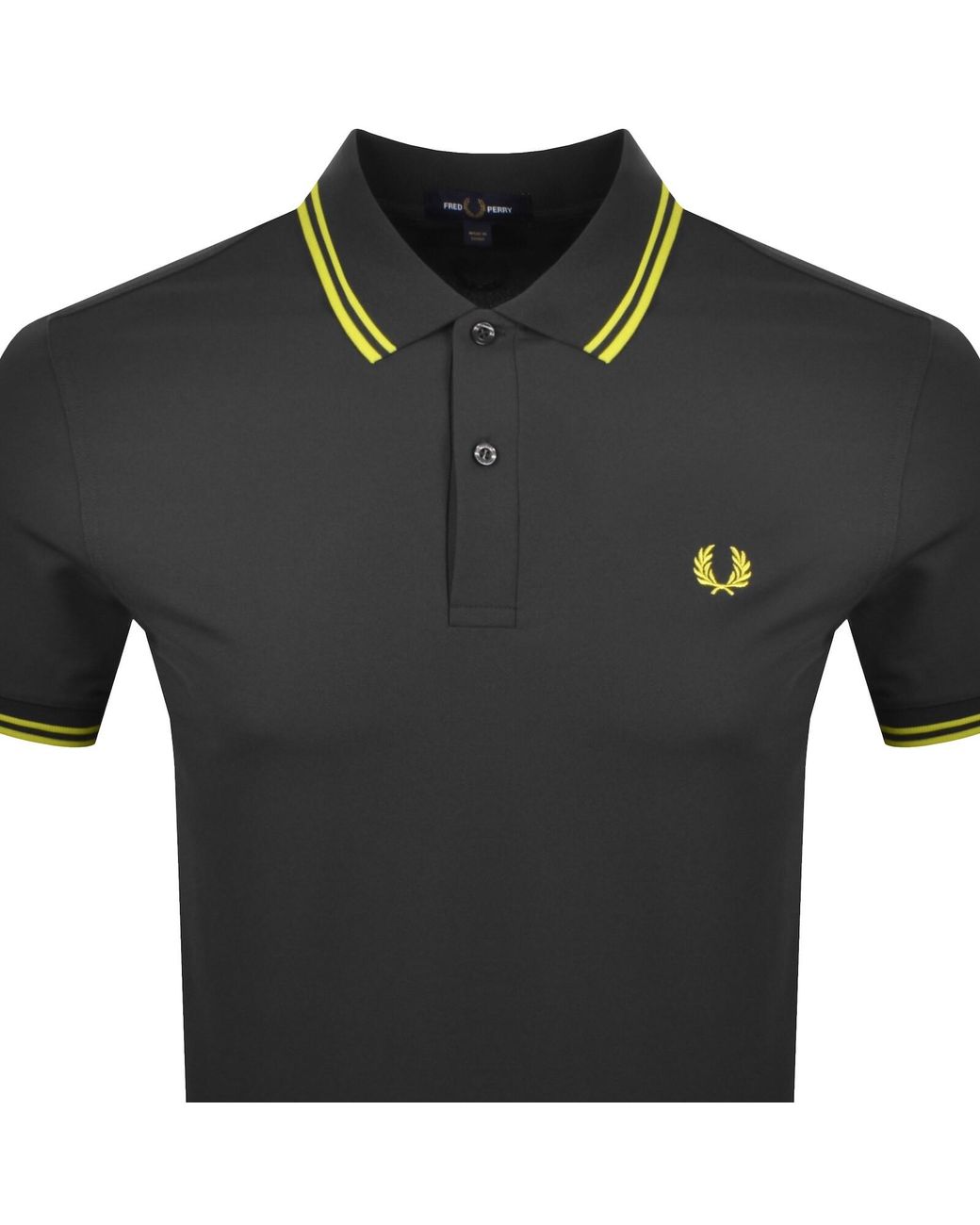 Fred Perry Black Twin Tipped Polo T Shirt for men