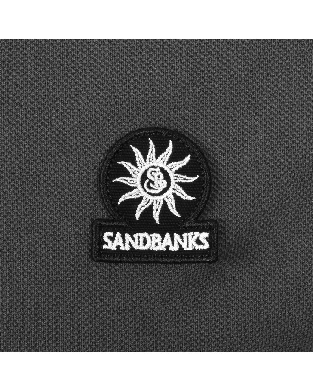Sandbanks Gray Badge Logo Polo T Shirt for men