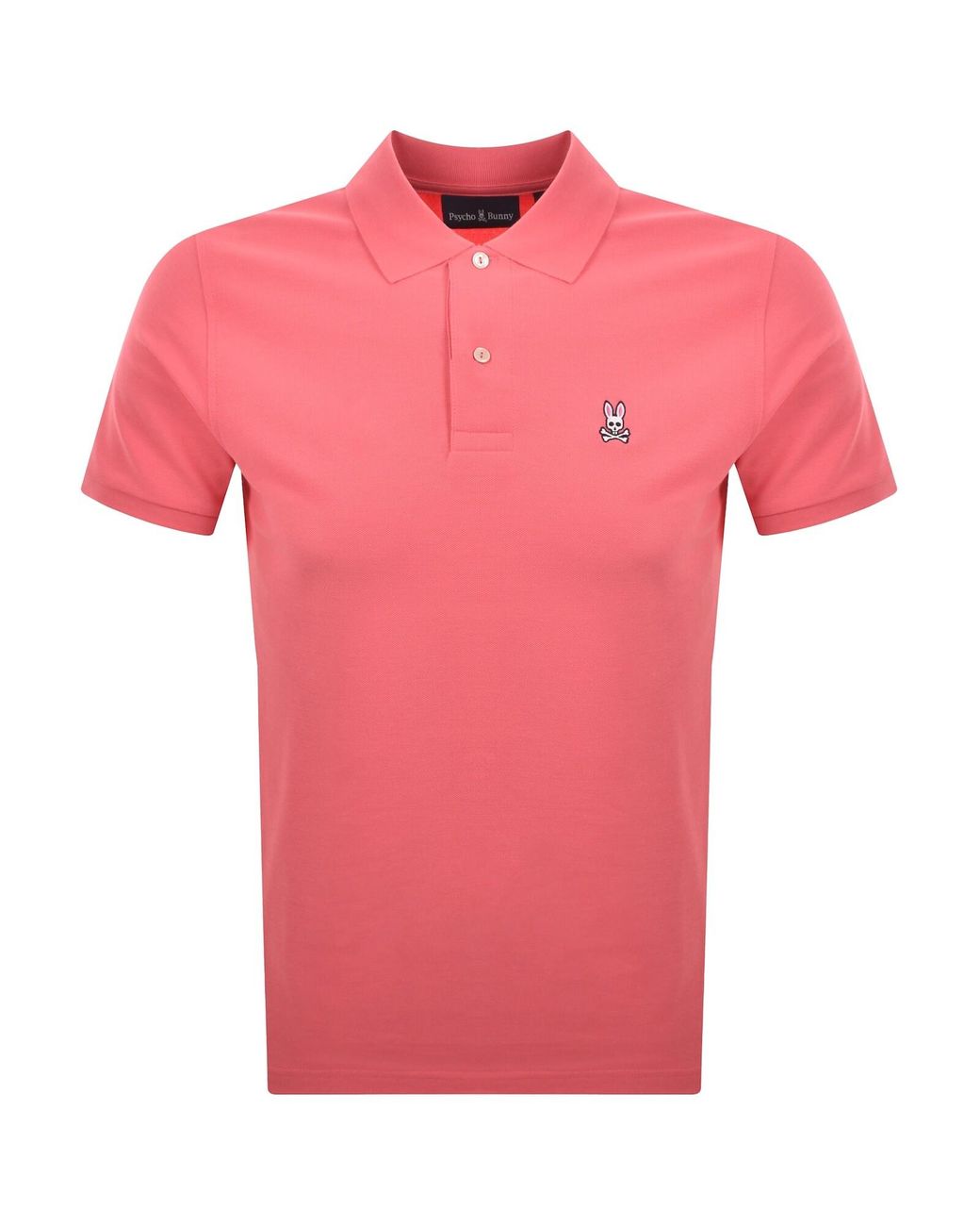 Psycho Bunny Pink Classic Polo T Shirt for men