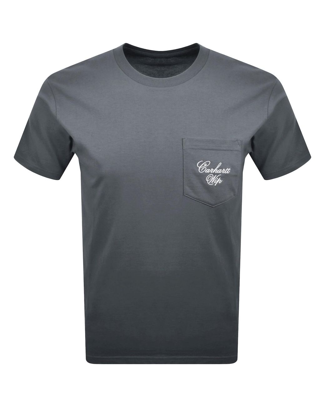 Carhartt Gray Longhand Pocket T Shirt for men