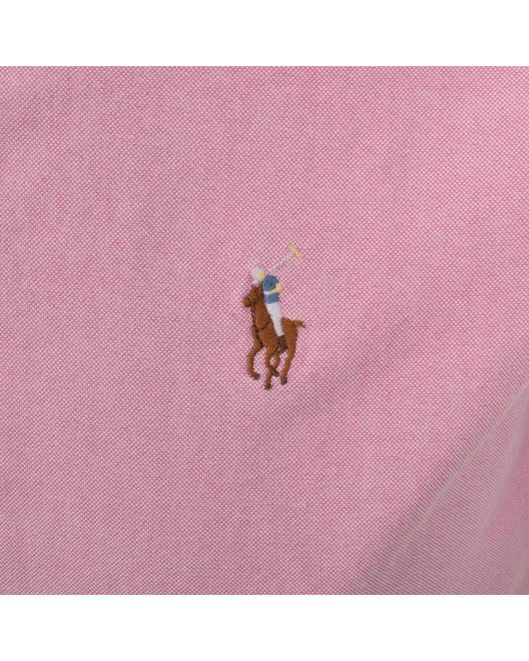 Ralph Lauren Pink Lightweight Oxford Shirt for men