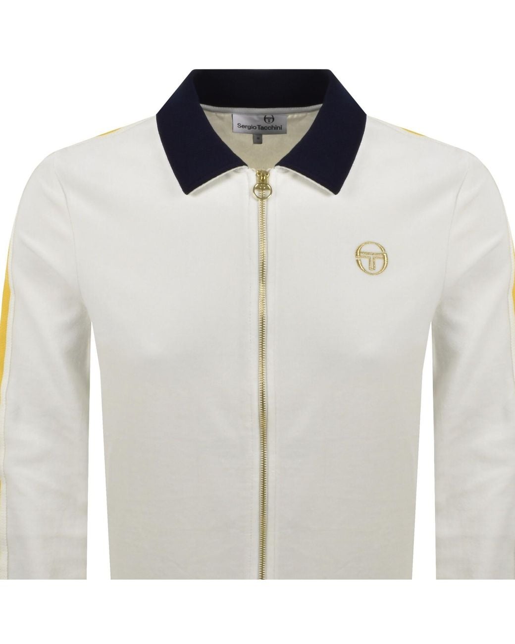 Sergio Tacchini White Monte Velour Track Jacket for men