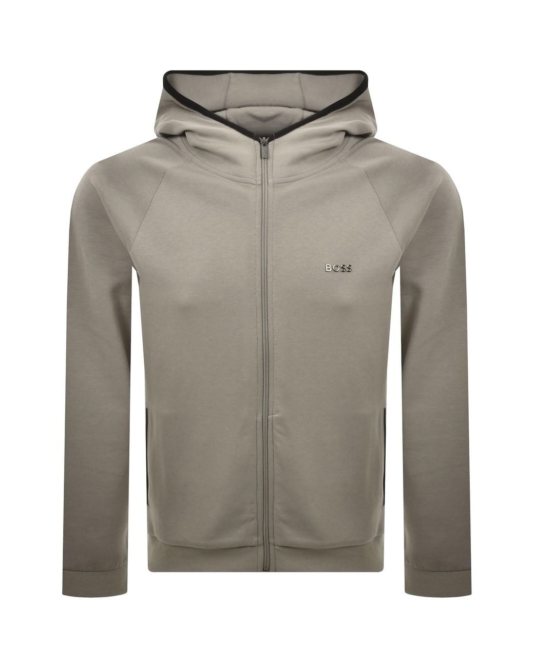BOSS BUSINESS Gray Boss Sense Full Zip Hoodie for men