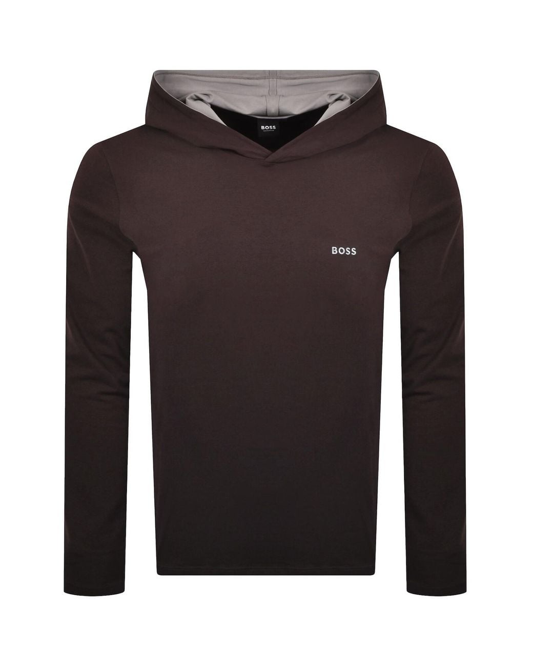BOSS BUSINESS Brown Boss Mix And Match Hooded T Shirt Dark for men