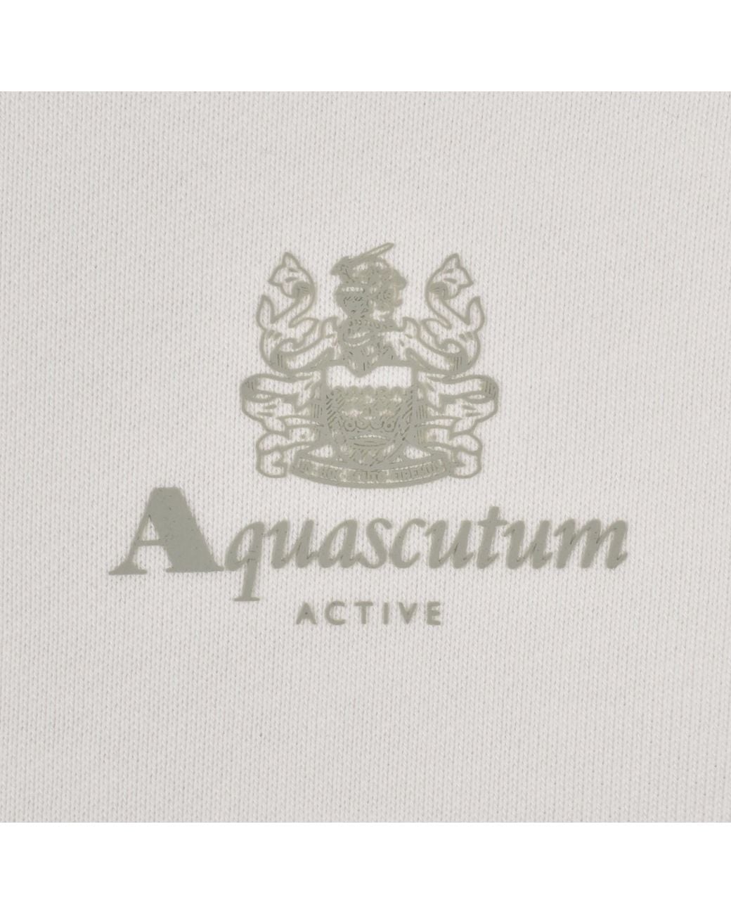 Aquascutum White Half Zip Sweatshirt for men