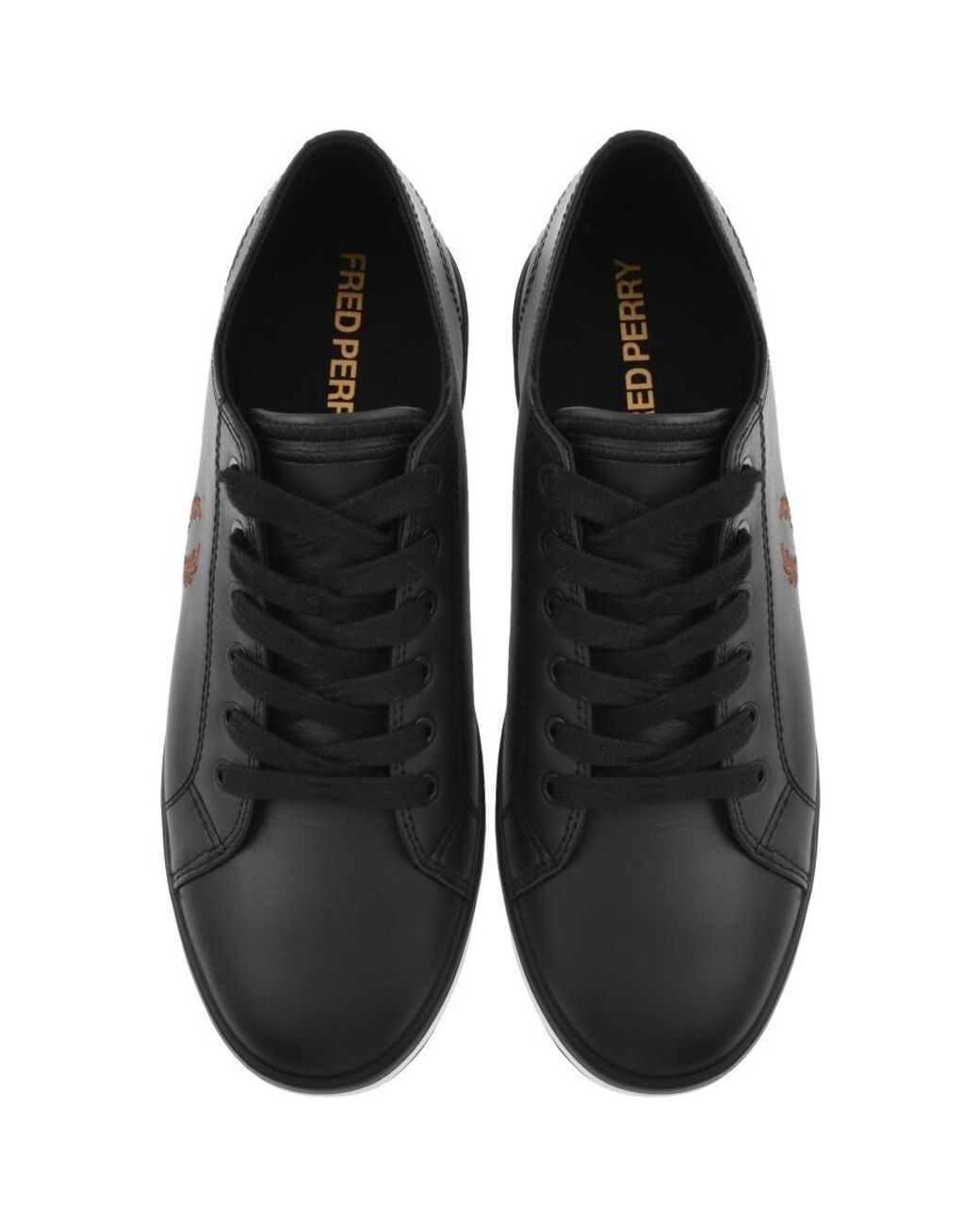 Fred perry kingston leather black sale