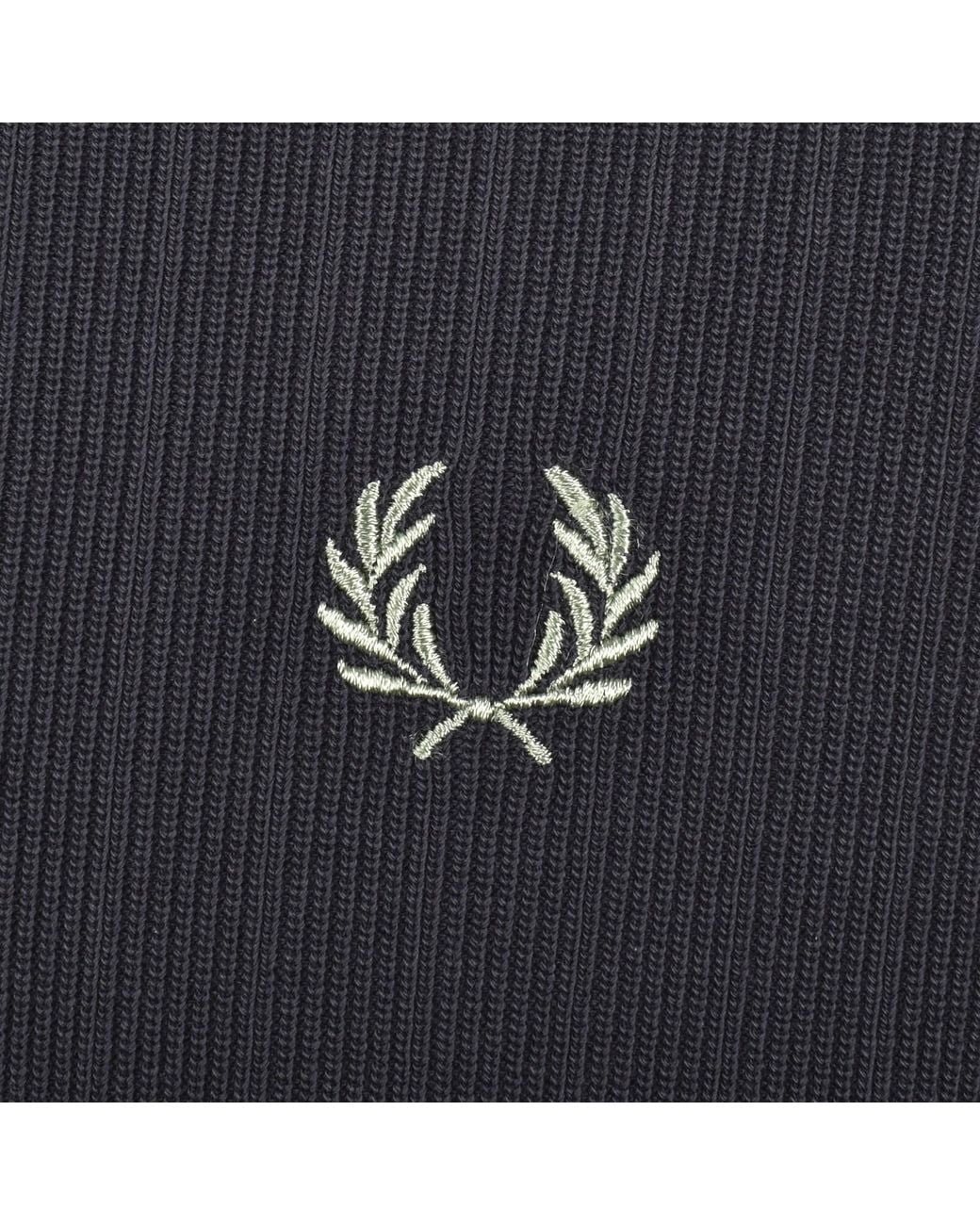 Fred Perry Black Ribbed Jersey T Shirt for men